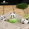 Panda Car figurine Shaking Bamboo Car Moving Phone Resin Microscopic World Office Interactive Small figurine Specification image